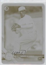 2018 Bowman Prospects Printing Plate Yellow 1/1 Yadier Alvarez #BP22 8yo