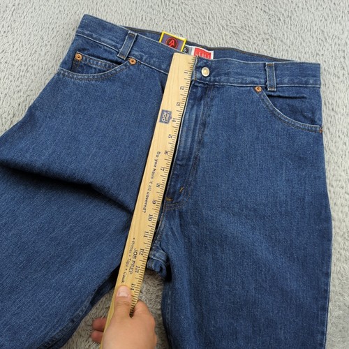 VTG Y2K Arizona Jeans Boys 20 30x31 Blue Wide Baggy 90s Skater Denim Loose Ring - Picture 15 of 22