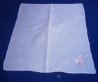 6 MADEIRA HAND EMBROIDERY  APPLIQUED WHITE LINEN DINNER NAPKINS 18 1/2" x 18" — photo 4