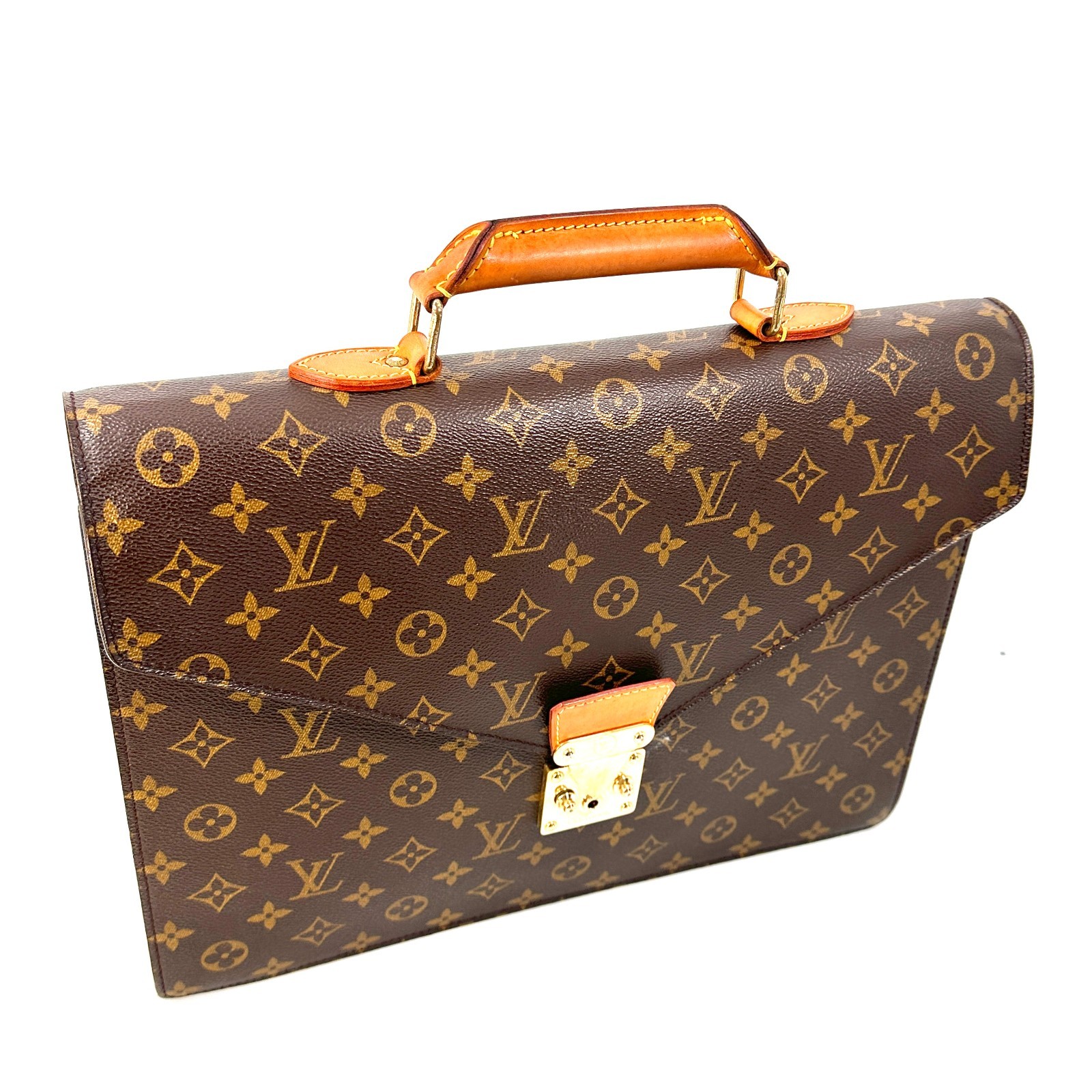 Louis Vuitton Serviette Conseiller Monogram Canvas Briefcase Brown Authentic thumbnail 7