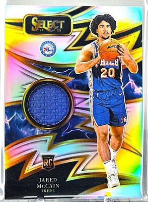 Jared McCain 2024-25 Panini Select RC Sparks Materials #SPK-MCC
