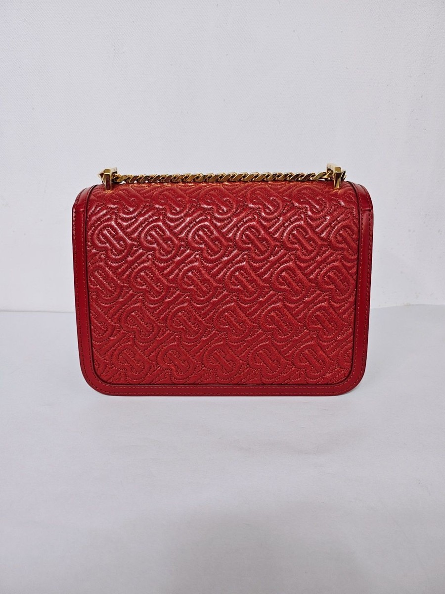 Burberry 8111157C2981 関税送料込 Burberry Monogram TB Quilted Red Women's Chain Shoulder Bag