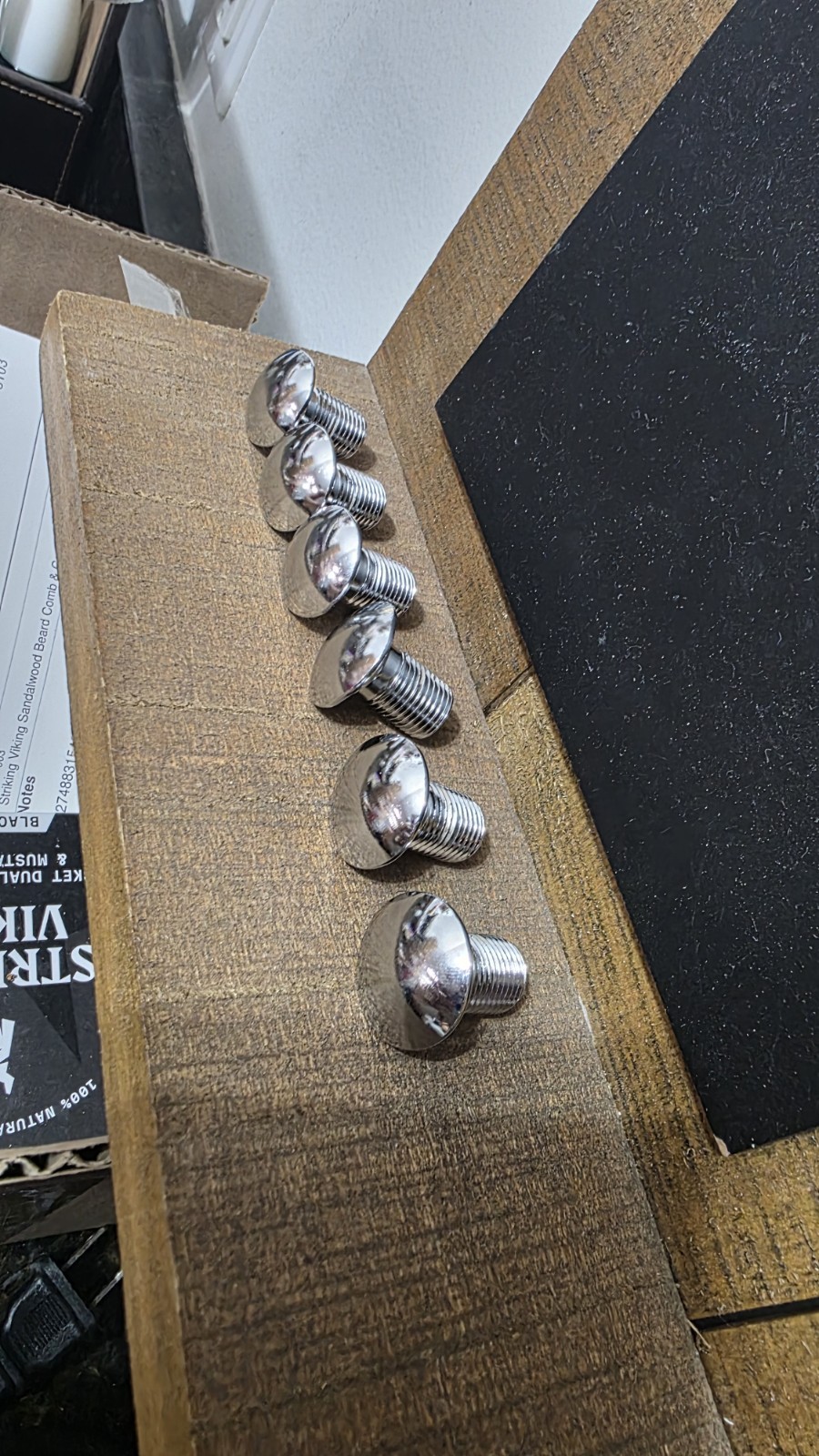 81 - 87 TOYOTA LAND CRUISER FJ60 FRONT REAR CHROME BUMPER BOLTS OEM QTY 6 NEW