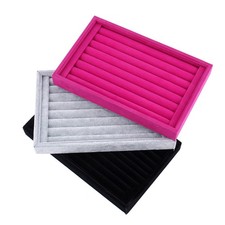 C-Ring Jewellery Display Storage Box Black Tray Case Organiser For Tie Clip