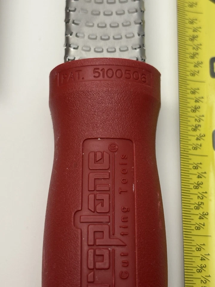 Herramientas de corte afiladoras 8" microplano rallador Zester rojo mango 12,5" cubierta 40120 Foto 4 de 4