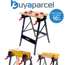 Excel Workmate Flip Top Workbench & Foldable Vise Clamping Work Stand Saw Horse