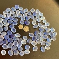10oz. Decorative Blue Matte Sea Glass Gems Flat Marbles,Weighted Fillers...
