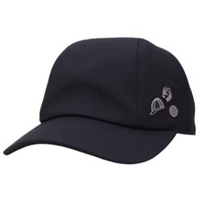 Hermes Miles Jump Badge Embellished Cap Men 60 US M Navy Excellent