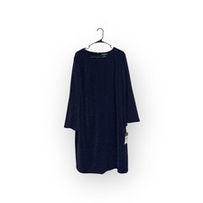 Women’s Lauren Ralph Lauren Navy Blue Long Sleeve Dress Size 18W