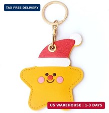 For AirTag Keychain cute, Hidden Cute Air Tag holder with Keychain Ring Leather