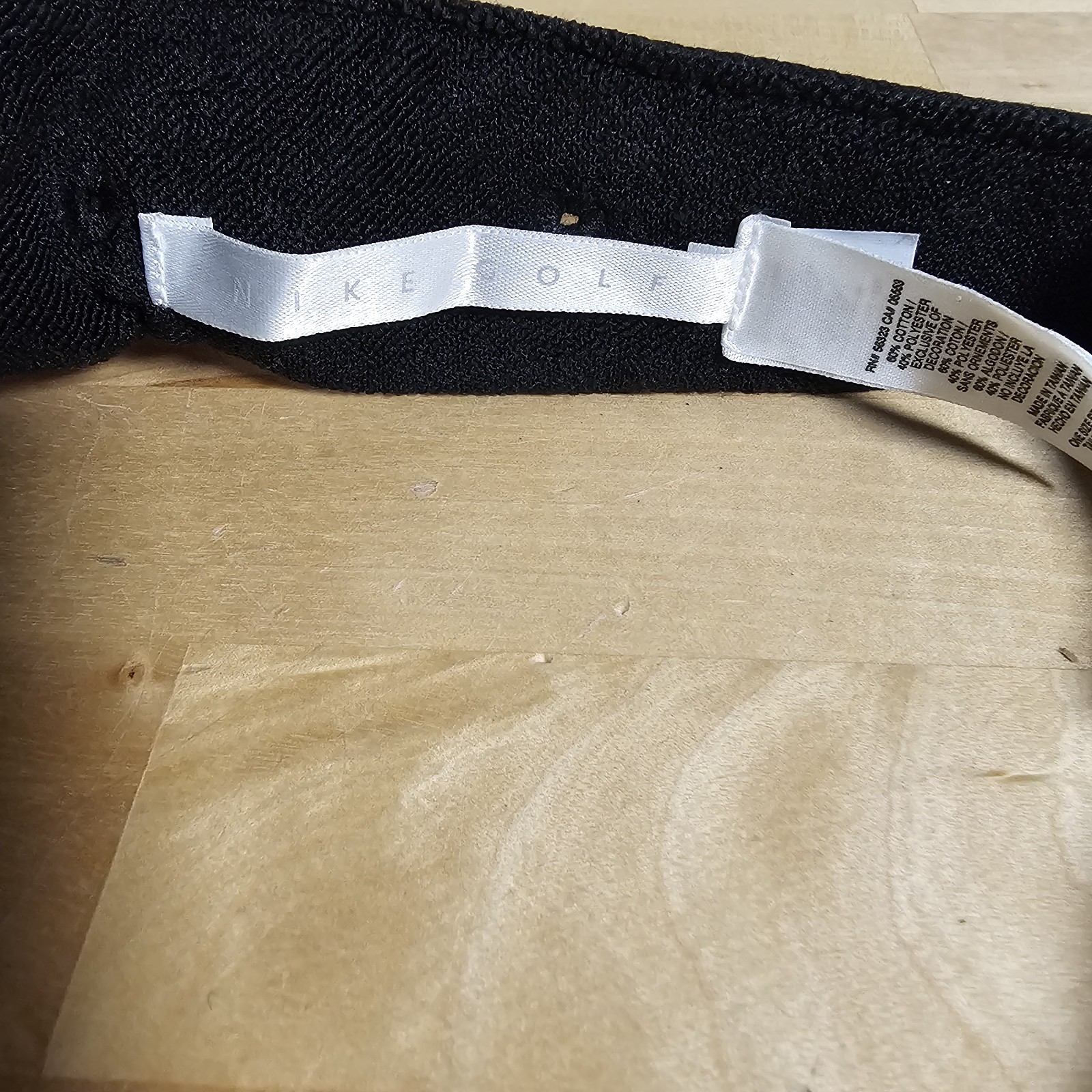 Nike Golf Visor White Label Strapback Adjustable Black White Swoosh thumbnail 5