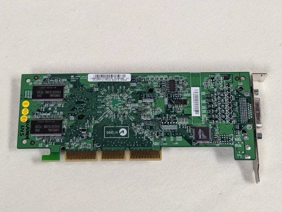 nVidia 8890 GeForce4 64MB Graphics Card MX440-T8X DVI AGP Video Card - Image 2 of 3