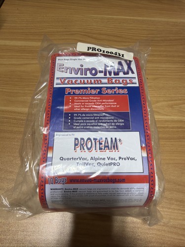 100 Enviro-Max PRO100431 Vacuum Bags Fit Alpinevac , Quartervac, Provac, Tailvac - Picture 1 of 5