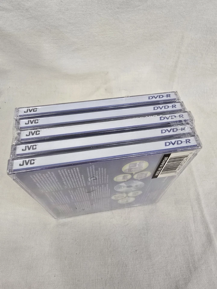 JVC 5-Pack 16x high speed DVD-R recordable DVD's 120 min, 4.7 GB factory sealed - Image 4 of 4
