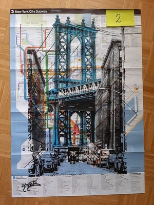 Art on Subway Map, DUMBO / GRAU, 82 cm x 60 cm*NEU*TOP*NEU*TOP*NEU*