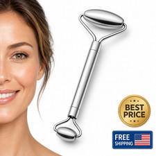Stainless Steel Ice Face Roller Facial Massager for Face Eyes Cooling Skincare