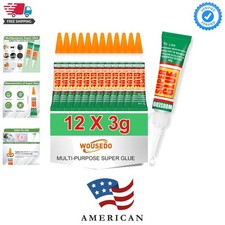 12 X 3g Super Glue Clear, Strong Adhesive,Super Glue Fast Drying Cyanoacrylat...