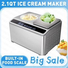 2.1Qt LCD Touch Electric Ice Cream Maker, No PreFreeze Gelato & Yogurt Machine