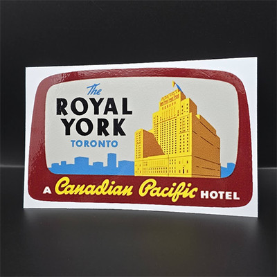 Royal York,  Toronto Canada, Vintage Style Travel Decal / Vinyl 5 inch Sticker