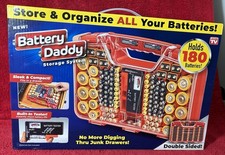 Battery Daddy Storage System Holds 180 Batteries Caddy Organizer Case and Tester