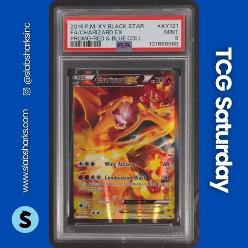 2016 POKEMON XY BS PROMO RED BLUE COLLECTION #XY121 CHARIZARD EX FULL ART PSA 9