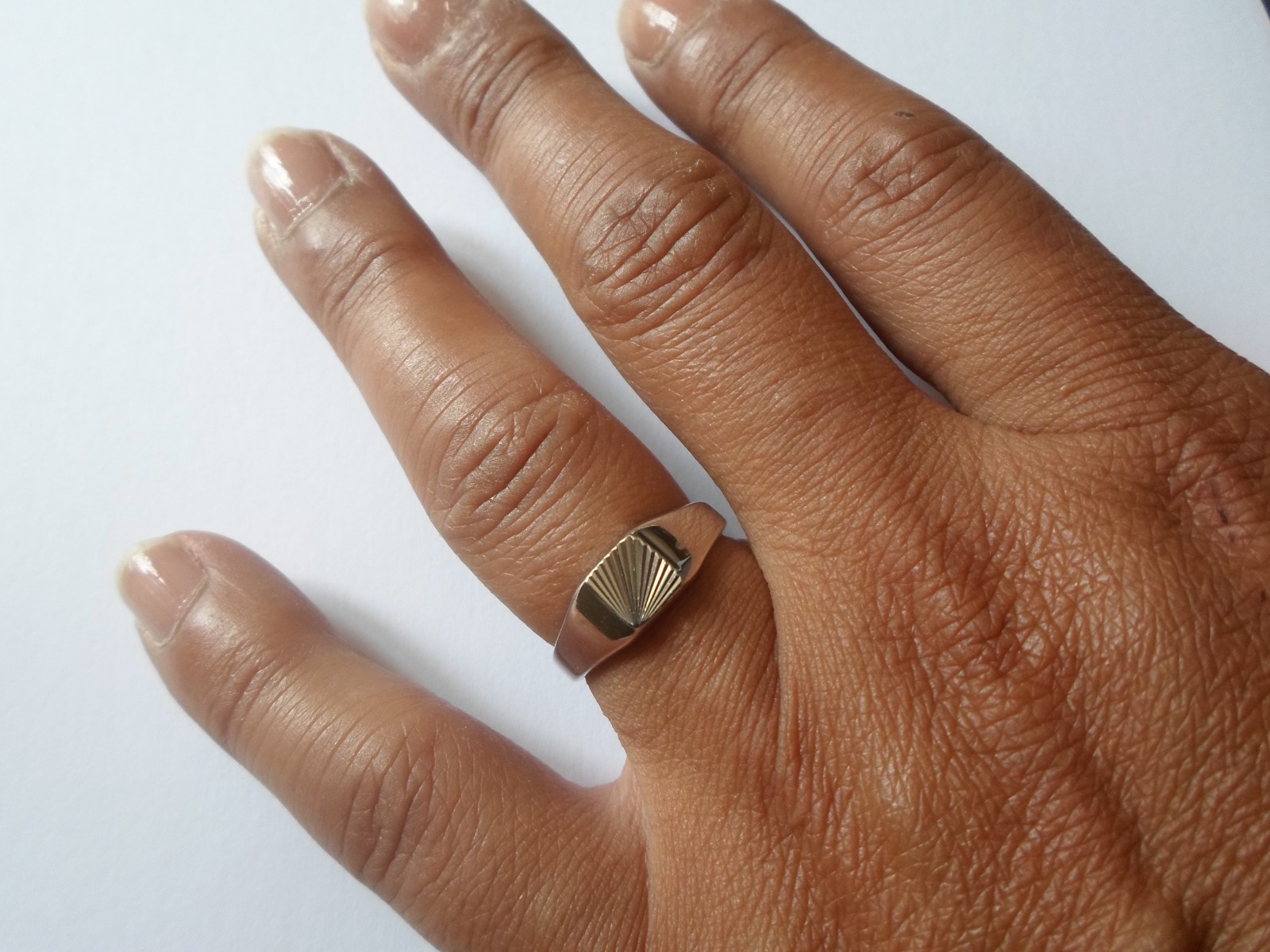 solid silver ring, chiseled knight, size 58 - image 2