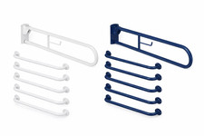 Twyford Doc M Fold Down Grab Bar Wall Mounted Toilet Safety Support Rail Steel