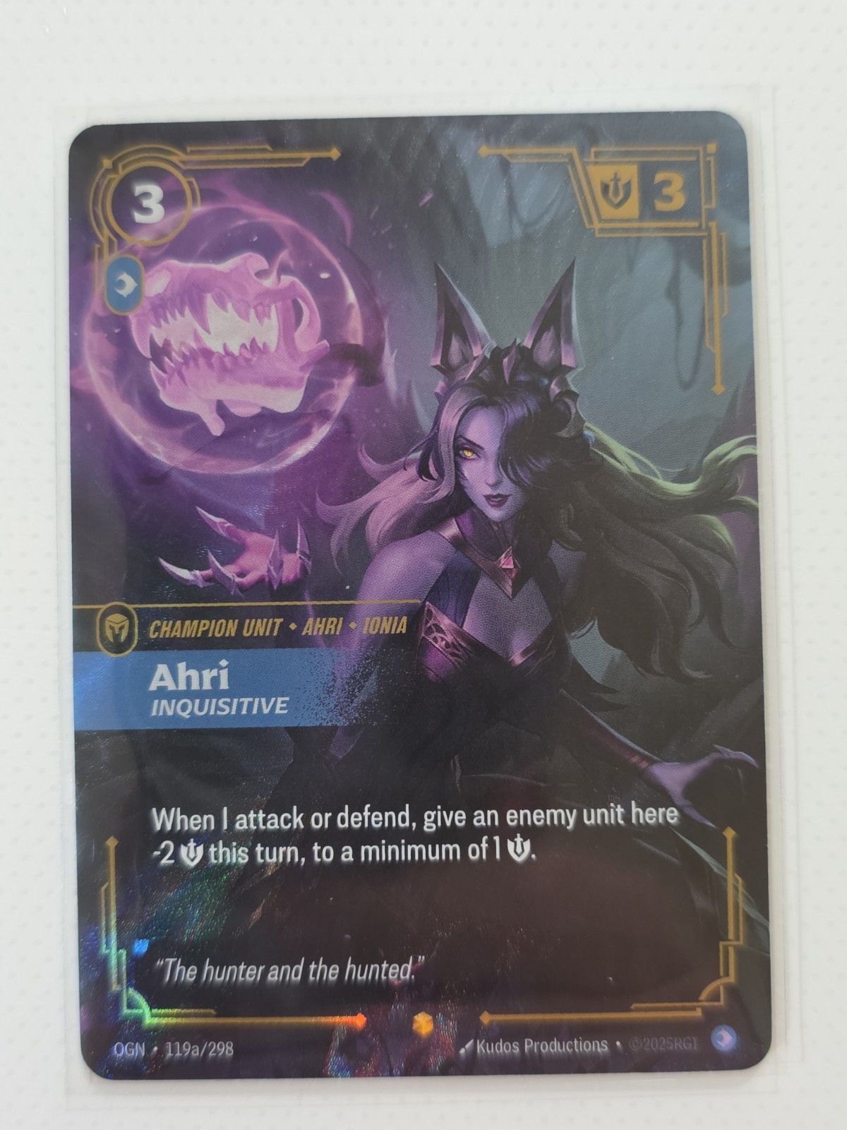 Ahri - Inquisitive 2025 Origins #119a/298 Showcase (Alternate Art