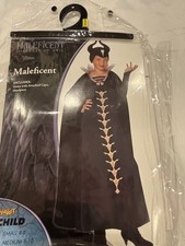 Maleficent Mistress Of Evil Costume Kids Medium 8-10 Disney Halloween Cape Horns