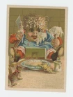 Mr Fancy Cancel John Wanamaker & Co Best Clothing Vintage Ad Card #2058
