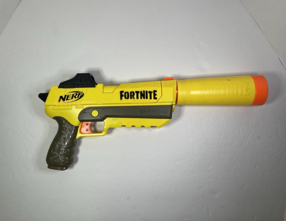 Nerf Fortnite Blaster Shhh Pistol w/Silencer SP-L Elite Dart Gun
