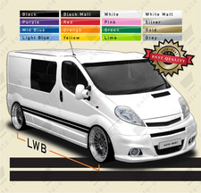 Fits Renault Trafic LWB (2001-2015) - Side Stripes Stickers Decals Camper