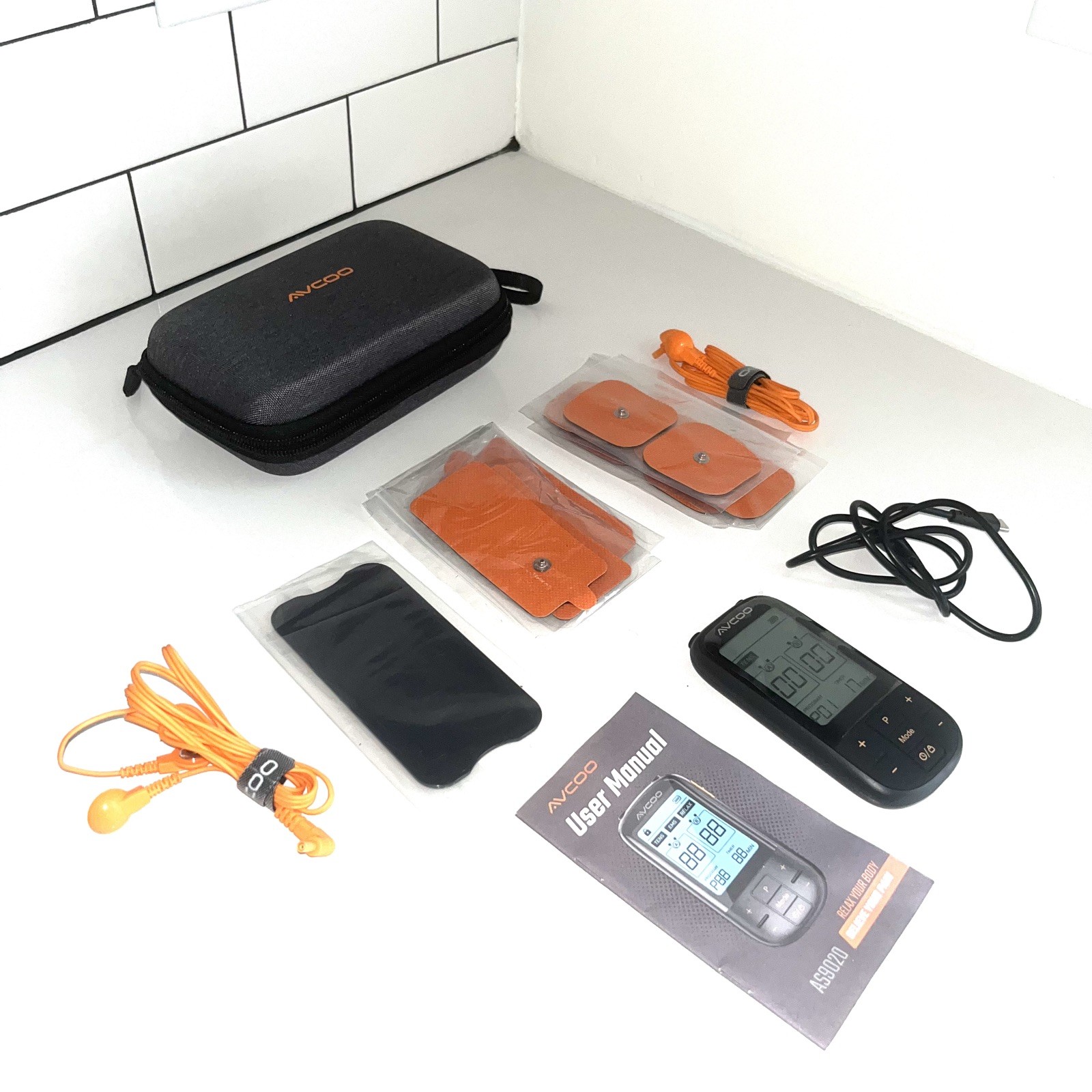 AVCOO TENS EMS 3 in 1 Unit Muscle Stimulator Pain Relief Device with Case