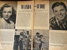 Audie Murphy, Two Page Vintage Clipping aa