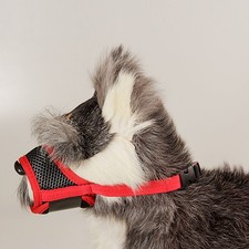 XDog Muzzle Breathable Prevent Biting Barking Eating Adjustable Dog Mouth Guard