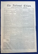 1879 Matilda Joslyn Gage Elizabeth Cady Stanton Suffragette Antq Votes for Women