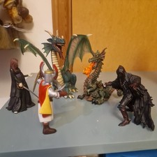 Schleich Green Dragon fantasy Medieval papo dragons crusader faceless princess