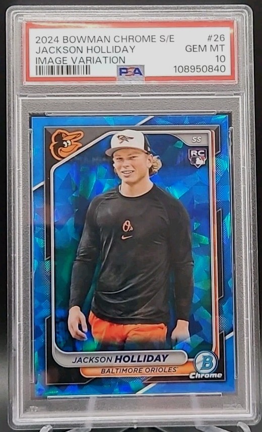 2024 Bowman Chrome Sapphire - Image Variation Jackson Holliday #26 RC PSA  10