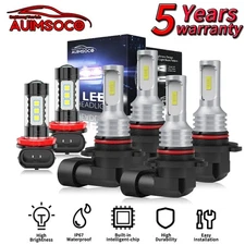 For Honda Accord 2006-2012 LED Headlight Kit Bulbs High Low Beam Fog Light White