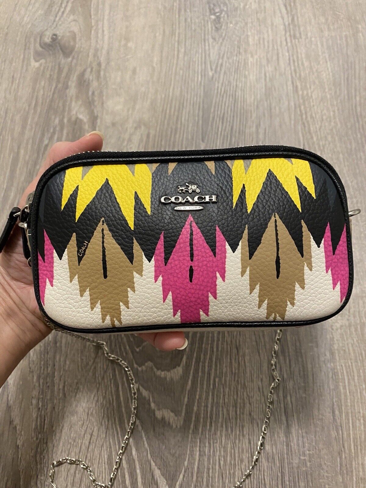 Coach Hawk Feathers Double Zippered Mini Crossbody - image 3