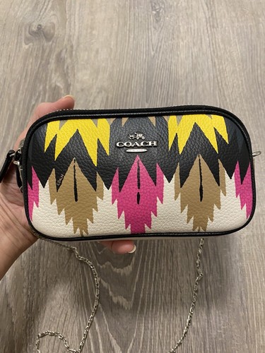 Coach Hawk Feathers Double Zippered Mini Crossbody - Picture 3 of 13