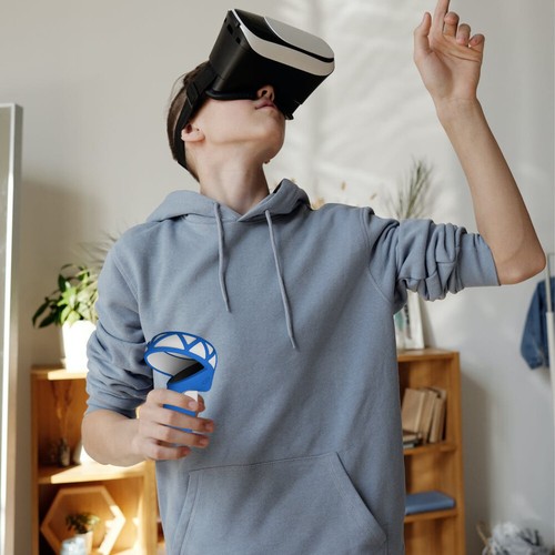 1 Paar VR Liefert Silikon Griff Fall Touch Controller Griff Deckt - Afbeelding 11 van 12
