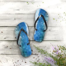 Seascape Flip Flops From Original Art