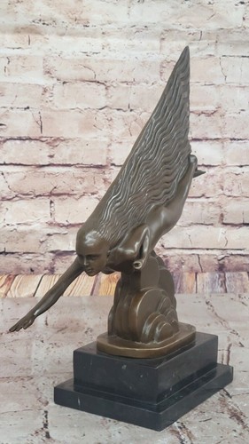 Bronze Sculpture After Maurice Guiraud-Riviere Swimmer Modeled As Art Gift - Picture 3 of 10