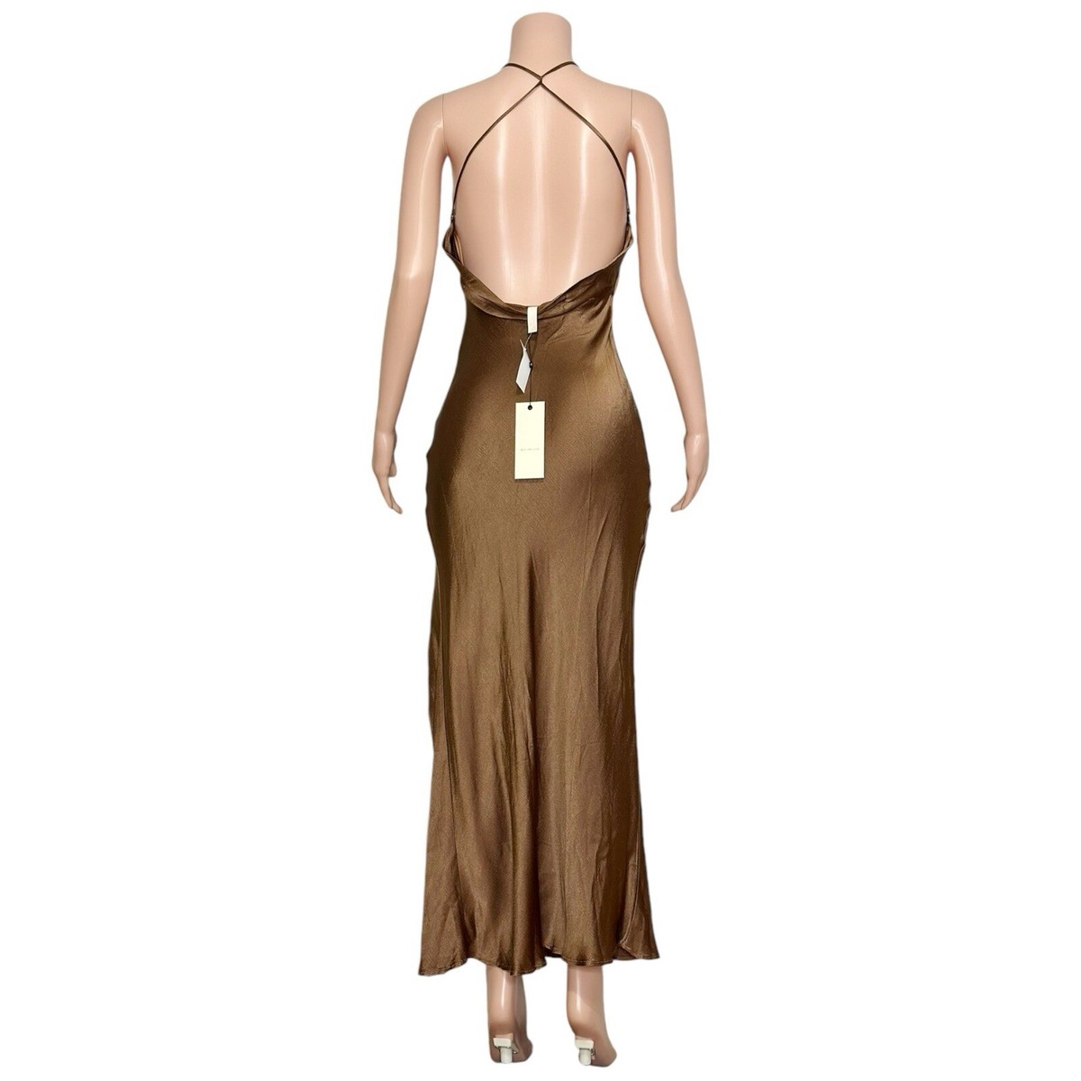 bec and bridge annika maxi dress Bec & Bridge Women's Annika Satin Maxi Dress - Chocolate