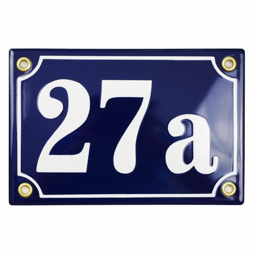 Porcelain address plaque 4.7x6.7″ customisable handmade enamel house number sign - Picture 6 of 7