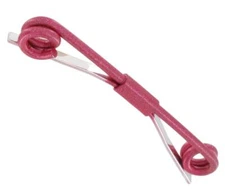 Shields Collar Clip Bar Vintage Rose Red Enamel Boxed 2 1/8" Mens Jewelry