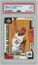 2004-05 Upper Deck UD Hardcourt #15 LeBron James PSA 9 Mint Cleveland Cavaliers