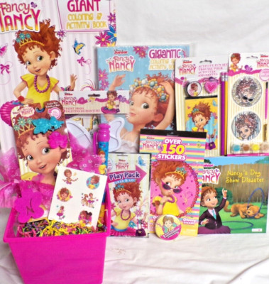 NEW KIDS DISNEY FANCY NANCY EASTER TOY GIFT BASKET TOYS PLAY SET PUZZLE BOOKS