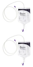 Vesco Medical 1000mL Enteral Drainage Bag w/ ENFit & 5cm tubing VED-010EO 2/pack
